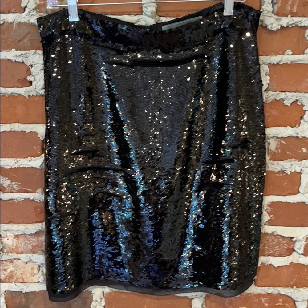 Proenza Schouler Silk Sequin Mini Skirt 10